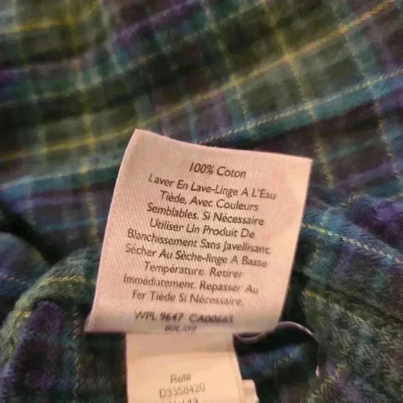 Eddie Bauer Flannel Style Button Up 100% Cotton xs - Picture 8 of 8